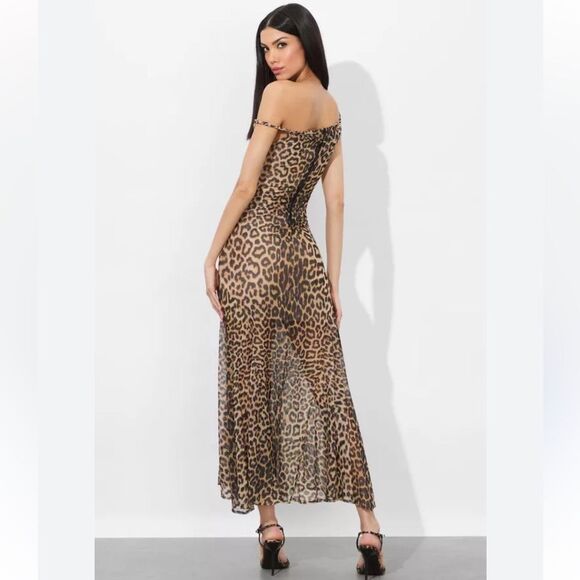 Alice + Olivia Bianca Twist Midi Dress Catwalk
Leopard Print mesh Revolve NWT 4 - Picture 2 of 12